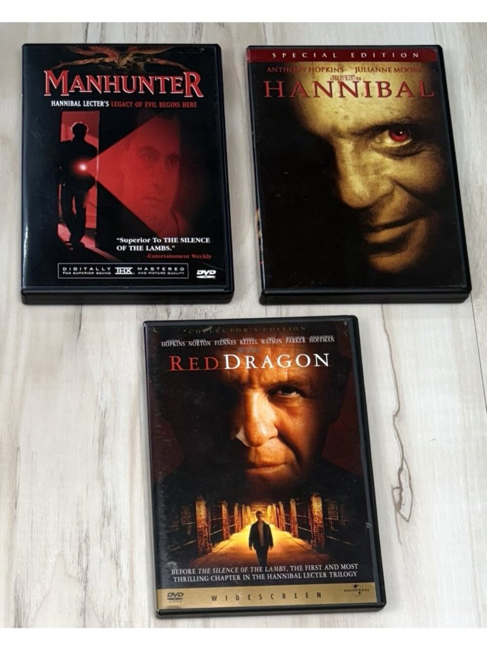 DVD Lot 3 HANNIBAL Special Edition RED DRAGON Collector's Edition MANHUNTER EUC